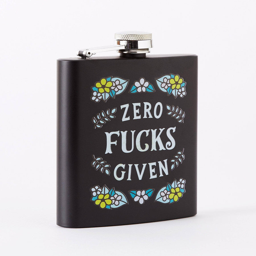 Punky Pins Zero Fucks Given Hip Flask