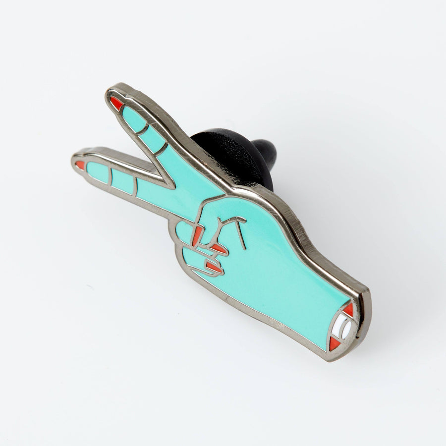 Punky Pins Zombie Peace Fingers Enamel Pin