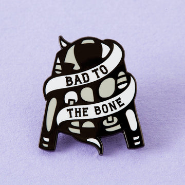 punkypins Bad to the Bone Enamel Pin