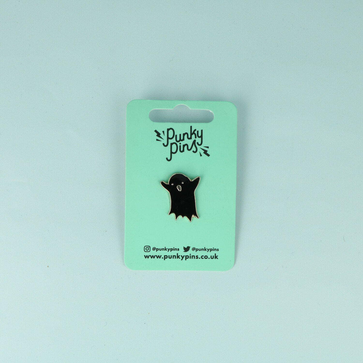 punkypins Black Ghost Enamel Pin