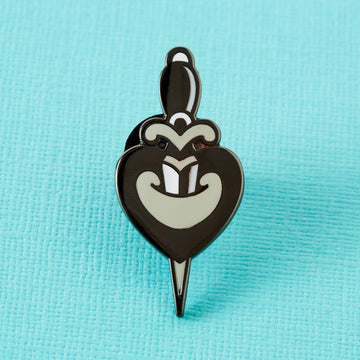 punkypins Heart & Dagger Enamel Pin