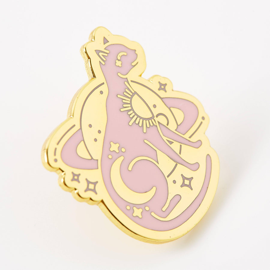 punkypins Saturn Kitty Gold Plated Pin