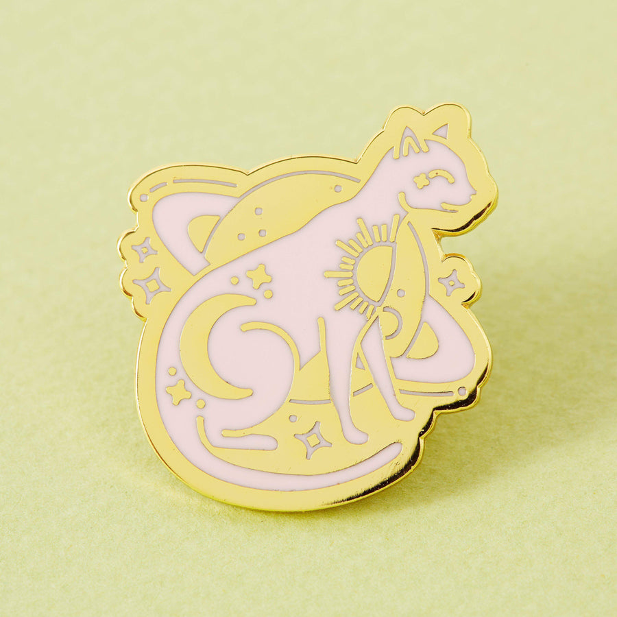 punkypins Saturn Kitty Gold Plated Pin