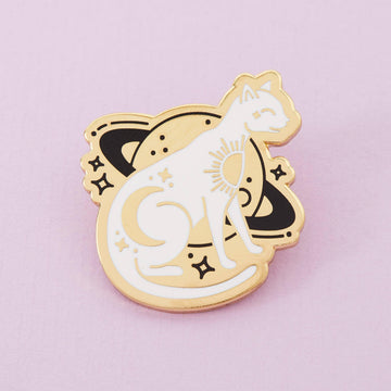 punkypins Saturn Kitty Gold Plated Pin