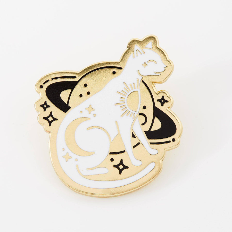 punkypins Saturn Kitty Gold Plated Pin