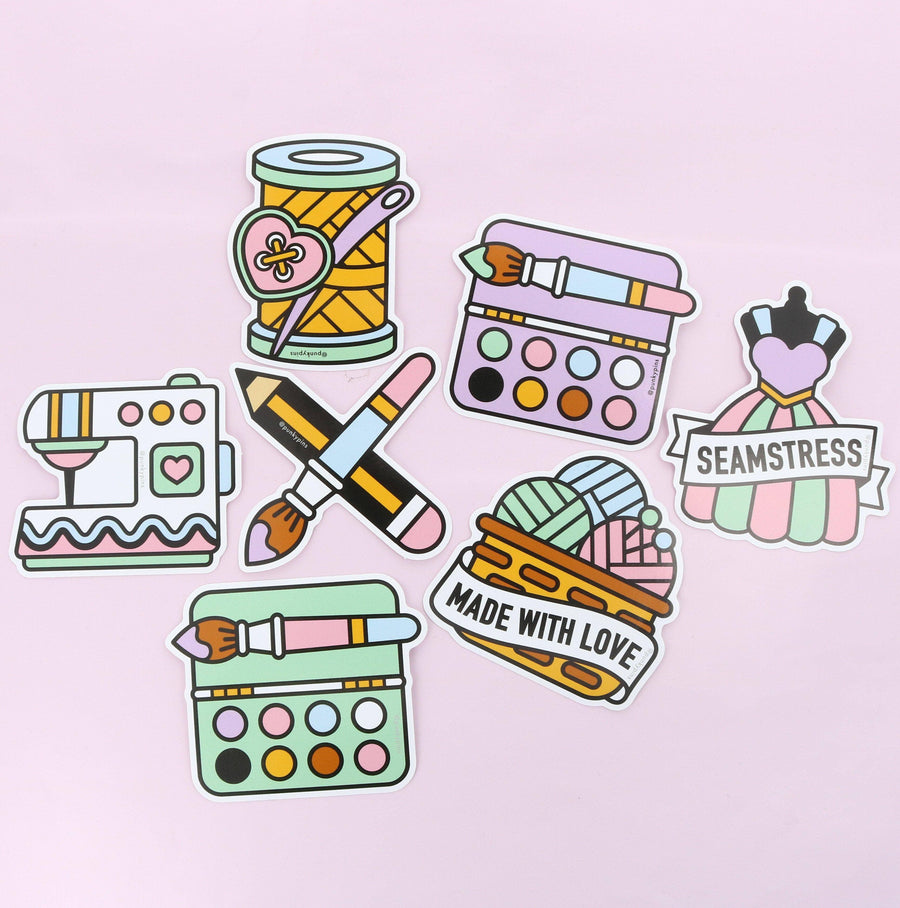 punkypins Seamstress Large Vinyl Stickers