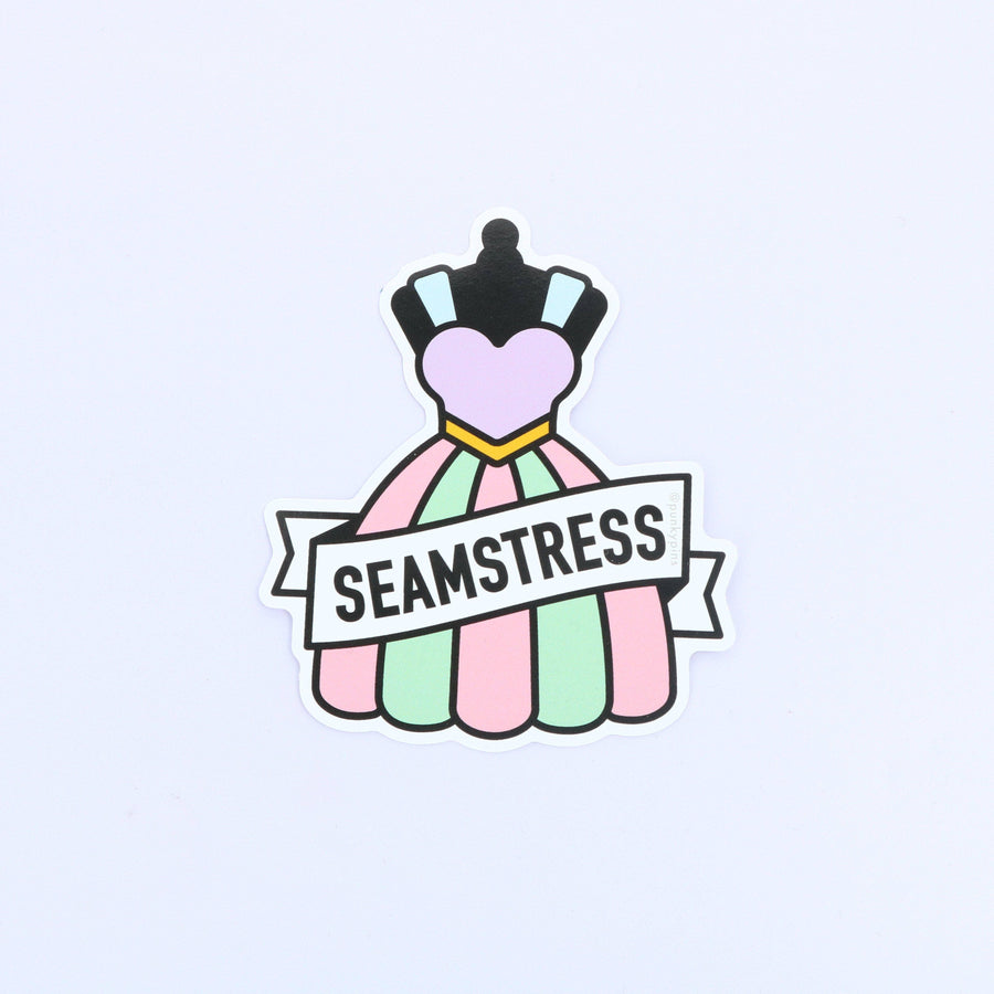 punkypins Seamstress Large Vinyl Stickers