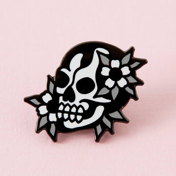 punkypins Skull Face Enamel Pin